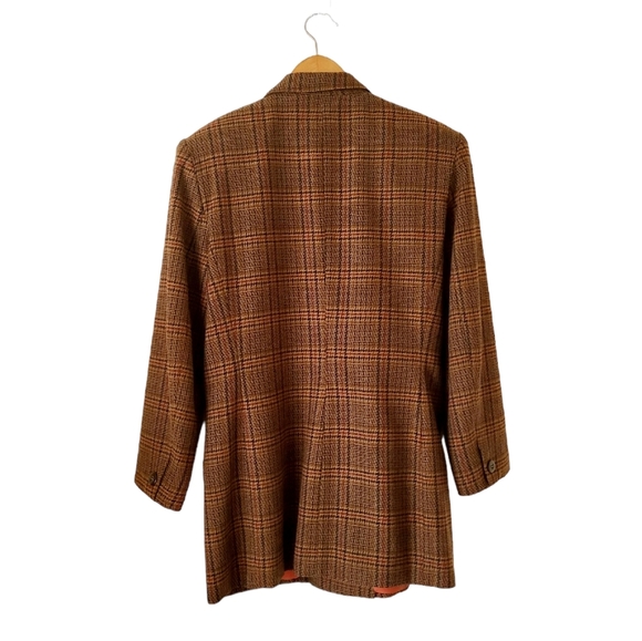 Vintage Para Double Breasted Wool Blend Plaid Blazer Size 10 - Picture 2 of 16